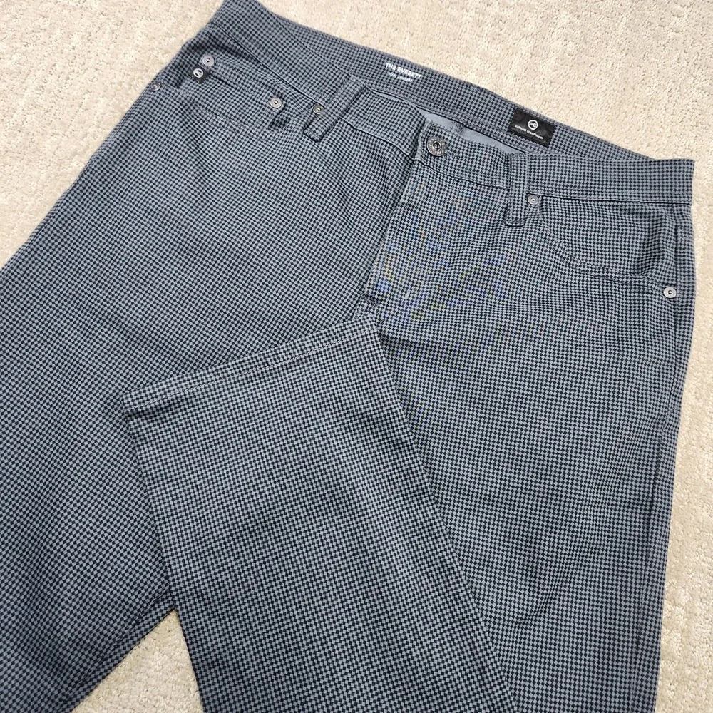 Adriano Goldschmied Pants Men 33x32 *READ Check Plaid The Everett Slim Straight